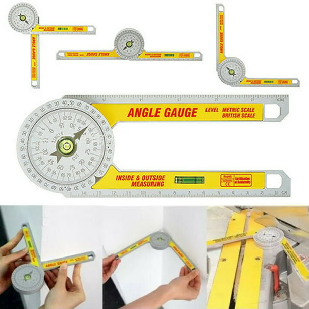 Angle Finder Goniometer Engineer Carpenter Protractor Arm Ruler Gauge Miter Saw
